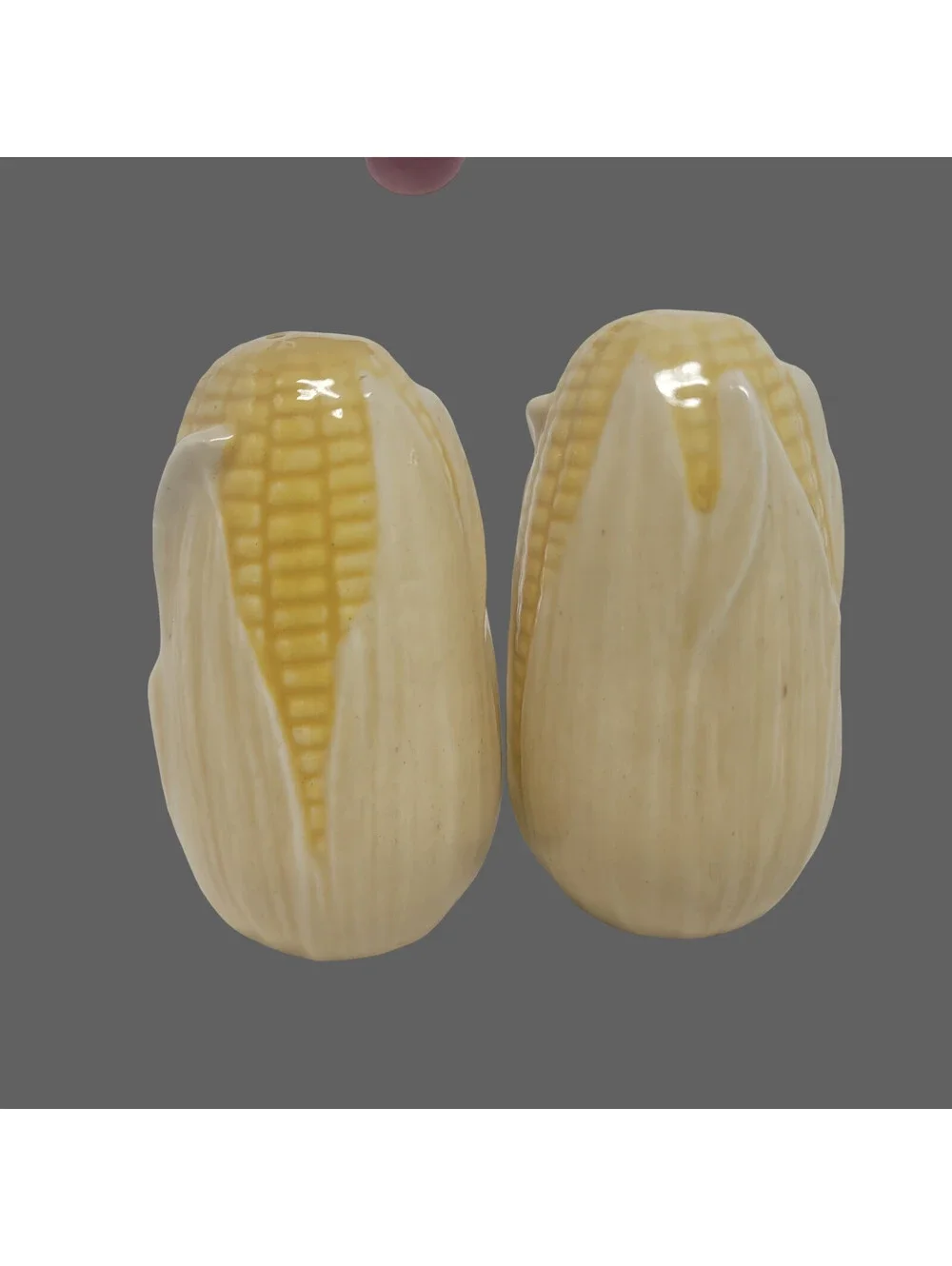 Vintage Metlox Calif Ceramic Ear of Corn Stalk Shaped Salt & Pepper Shakers USA